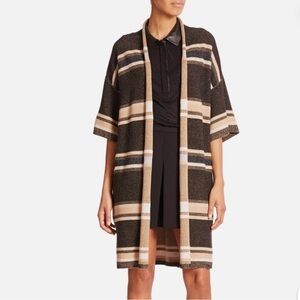 Vince Striped Open Front Cardigan M/L